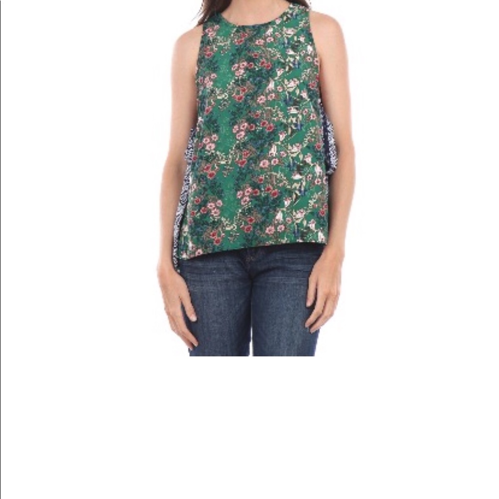 Floral Slit Side Top